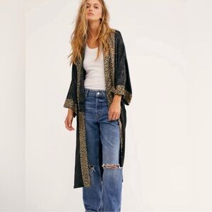 FP Movement Black and Gold sequin  Kimono